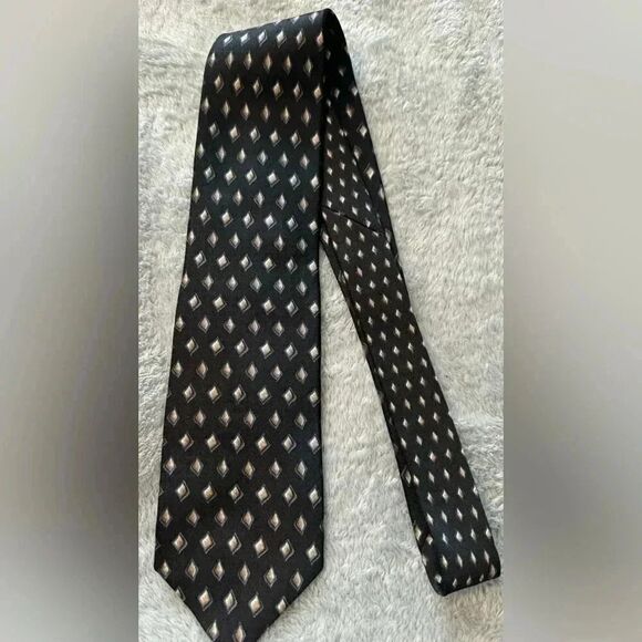 D.W. Zemke Neck Tie | Black with small Diamonds - Picture 1 of 3